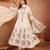  women floral embroidered regular thread work  cotton kurta with trousers & with dupatta