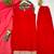 red color designer embroidery work faux georgette kurti palazzo set