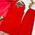 red color designer embroidery work faux georgette kurti palazzo set