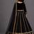 Black gold embroidered cotton silk lehenga set