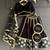 Black gold embroidered cotton silk lehenga set