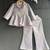Lavender grey brocade co ord set