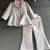 Lavender grey brocade co ord set