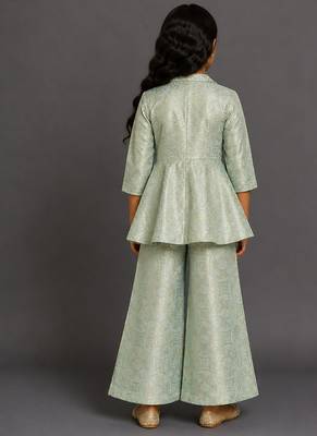 Sage green brocade co ord set 2
