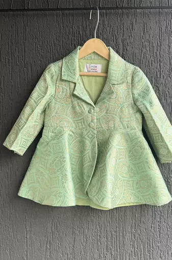 Pastel green brocade co ord set