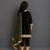 Bottle green embroidered velvet kurta set