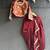 Maroon red brocade draped skirt set