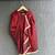 Maroon red brocade draped skirt set
