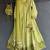 Lime green chanderi anarkali set