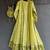 Lime green chanderi anarkali set