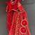 Vibrant red embroidered chanderi lehenga set