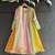 Multicolor cotton silk anarkali kurta set