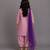Lavender embroidered cotton silk kurta set