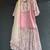 Baby pink embroidered silk sharara skirt set