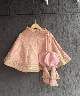 Blush pink embroidered brocade lehenga set 3