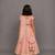Blush pink embroidered brocade lehenga set