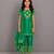 Green embroidered chanderi kurta set