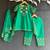 Green embroidered chanderi kurta set