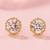 Celeste Halo Solitaire Stud Earrings | Gold-Plated CZ Studs