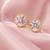 Celeste Halo Solitaire Stud Earrings | Gold-Plated CZ Studs