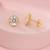 Celeste Halo Solitaire Stud Earrings | Gold-Plated CZ Studs