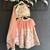 Ivory peach printed cotton silk lehenga set