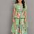 Mint green printed cotton silk sharara set