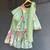 Mint green printed cotton silk sharara set