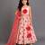 Baby pink printed chanderi lehenga set
