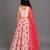 Baby pink printed chanderi lehenga set