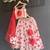 Baby pink printed chanderi lehenga set