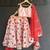 Baby pink printed chanderi lehenga set