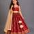 Maroon embroidered chanderi lehenga set