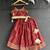 Maroon embroidered chanderi lehenga set