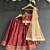 Maroon embroidered chanderi lehenga set