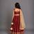 Maroon embroidered chanderi lehenga set