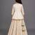 Off white embroidered cotton silk kurti lehenga set