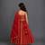 Deep red embroidered chanderi lehenga set