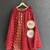 Deep red embroidered chanderi lehenga set