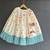 Off white blue printed cotton silk lehenga set