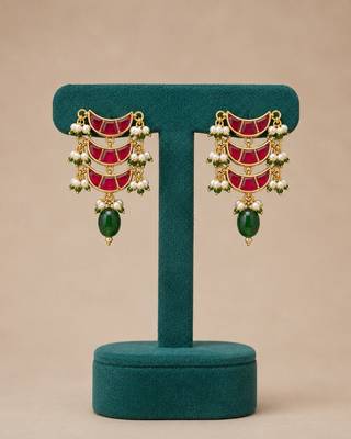 Noor Pearl Cascade Choker Set | Kundan Bridal & Festive Jewellery  4