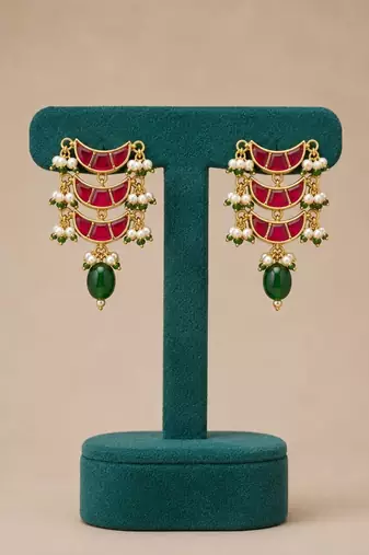 Noor Pearl Cascade Choker Set | Kundan Bridal & Festive Jewellery 