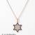 925 Sterling Silver Star of David CZ Hexagram Pendant Necklace  Set for Women