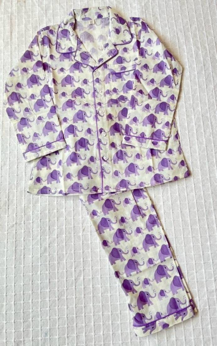Elephant printed night suit