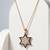 925 Sterling Silver Star of David CZ Hexagram Pendant Necklace  Set for Women