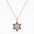 925 Sterling Silver Star of David CZ Hexagram Pendant Necklace  Set for Women