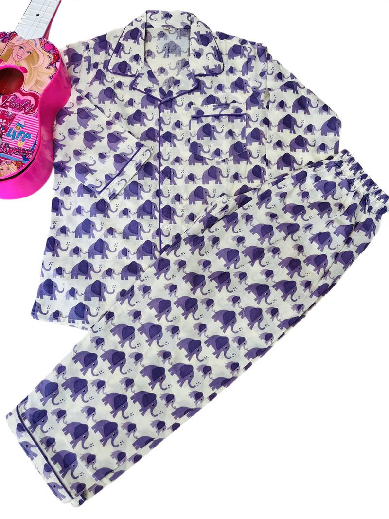 Elephant printed night suit