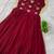 maroon color sequin multithreaded beaded embroidered silk blend gown