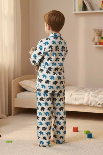Blue elephant night suit