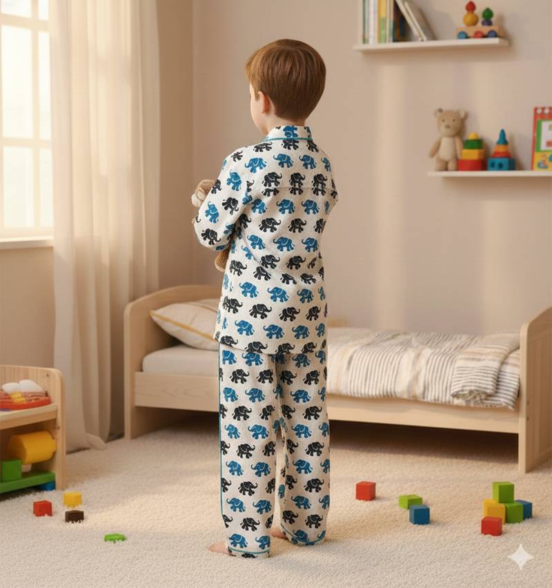 Blue elephant night suit